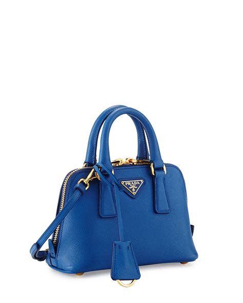 prada mini saffiano promenade bag cobalt blue azzurro|Prada Cobalt Azzuro Saffiano Promenade Bag.